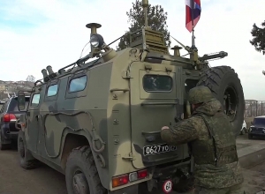 Ռուս խաղաղապահները շարասյունով ուղևորվում են ռուս-թուրքական դիտորդական կենտրոնի տեղակայման վայր