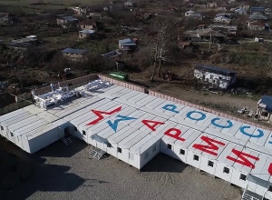 Возведение модульных городков для российских миротворцев в Нагорном Карабахе