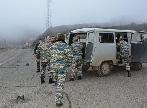 С базы одной из воинских частей Мартакерта были переданы останки двух по предварительным данным военнослужащих