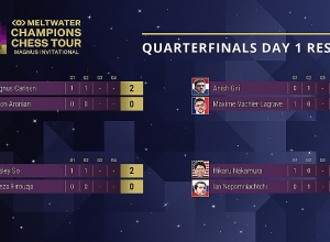 Լևոն Արոնյանը պարտվեց Մագնուս Կառլսենին` քառորդ եզրափակիչ առաջին մրցամարտում