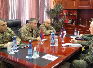The Head of the General Staff of the RA Armed Forces received the Commander of the Russian Peacekeeping Troop