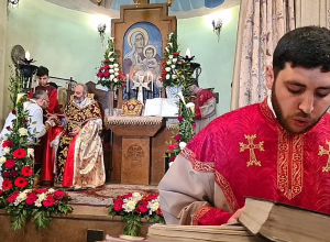 Զատկական Սուրբ Պատարագ Իջևանի Սուրբ Ներսես Շնորհալի առաջնորդանիստ եկեղեցում