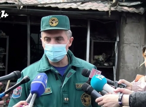 Министр и директор МЧС присутствовали на работах по пожаротушению: подполковник Акопян