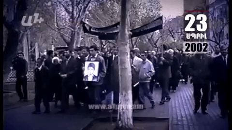 Օրացույց․ 23-ը ապրիլի․ բողոքի ակցիա տեղի ունեցավ «Առագաստ» սրճարանի մոտ՝  Պողոս Պողոսյանի սպանության առիթով