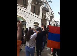 Шествие, посвящённое памяти жертв Геноцида армян, в Иерусалиме