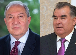 Արմեն Սարգսյանին շնորհավորական ուղերձ է հղել Տաջիկստանի նախագահ Էմոմալի Ռահմոնը