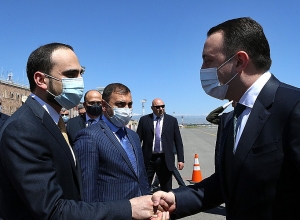 Վրաստանի վարչապետ Իրակլի Ղարիբաշվիլին ժամանեց Հայաստան․ լուսանկարներ