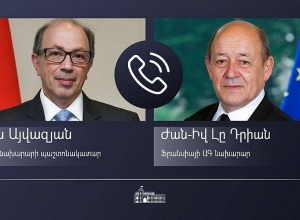 Հեռախոսազրույց Ֆրանսիայի ԱԳ նախարարի հետ