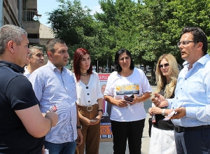 Команда блока «Свободная родина» посетила сегодня города Арарат, Арташат и Масис