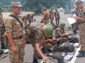 1-ին զորամիավորման զորամասերից մեկում անցկացվել է շարային ստուգատես