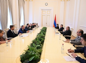 Президент Саркисян принял глав МИД Австрии, Литвы и Румынии