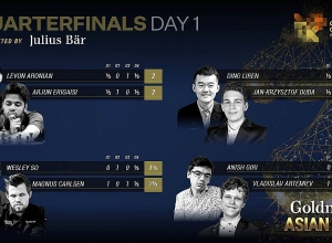 Լևոն Արոնյանը ոչ-ոքի ավարտեց քառորդ եզրափակիչ առաջին հանդիպումը. Goldmoney Asian Rapid 