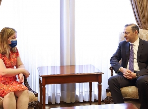 Встреча Армена Григоряна с  французским депутатом Европейского парламента Натали Луазо
