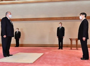 Արմեն Սարգսյանն առանձնազրույց է ունեցել Ճապոնիայի կայսր Նարուհիտոյի հետ