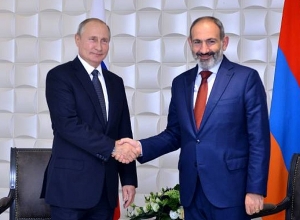Президент РФ Владимир Путин поздравил Никола Пашиняна с назначением на пост премьер-министра РА