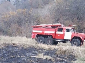 Հացավան գյուղի գազալցակայանի մոտակայքում այրվում է մոտ 20 հա խոտածածկույթ