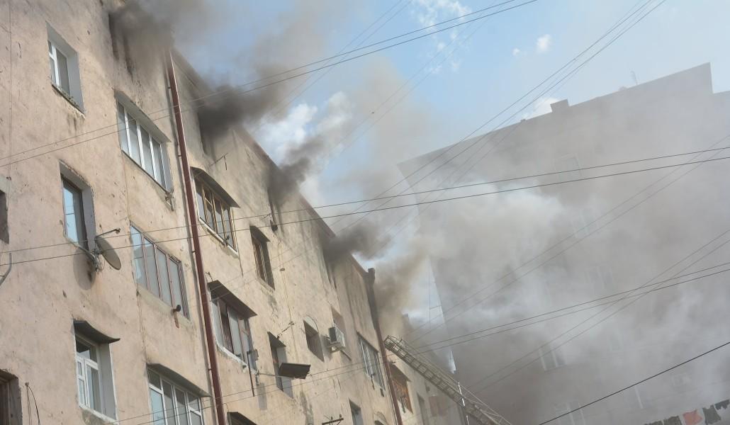 հրդեհ շենք Ստեփանակերտ