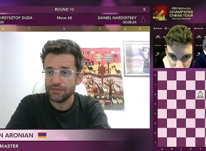 Լևոն Արոնյանը 10 տուրից հետո 2-3-րդ տեղերը կիսում է Մագնուս Կառլսենի հետ. Aimchess US Rapid