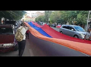 Գյումրիում տեղի ունեցավ Միասնության դրոշի երթ