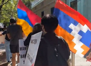 Վաշինգտոնի հայ համայնքը բողոքի ակցիա է կազմակերպել Ադրբեջանի դեսպանատան առջև