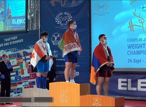 Պետրոս Պետրոսյանը` ծանրամարտի Եվրոպայի բրոնզե մեդալակիր