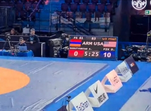 Արսեն Հարությունյանը կիսաեզրափակիչում 35 վայրկյանում պարտվեց ամերիկացի ըմբիշին