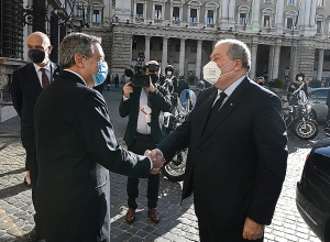 Արմեն Սարգսյանը հանդիպել է Իտալիայի նախարարների խորհրդի նախագահ Մարիո Դրագիի հետ