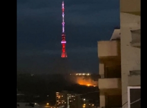 Пожар около телебашни