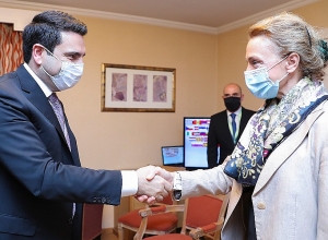 Ալեն Սիմոնյանը հանդիպել է ԵԽ գլխավոր քարտուղար Մարիա Պեյչինովիչ-Բուրիչի հետ