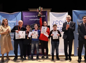 Երևանի թիվ 181 դպրոցի թիմը կրկին հաղթել է ՀՀ շախմատի օլիմպիադայում