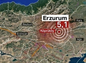 Թուրքիայի Էրզրում նահանգում 5․1 մագնիտուդ ուժգնությամբ երկրաշարժ է տեղի ունեցել