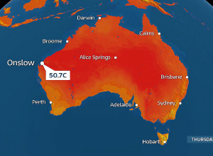 Ավստրալիայի Օնսլոու քաղաքում գրանցվել է 50.7ºC ռեկորդային ջերմաստիճան