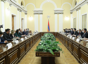 Ален Симонян принял делегацию во главе с министром юстиции Грузии Рати Брегадзе