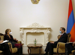 Армен Григорян встретился с и.о. постоянного координатора ООН в Армении