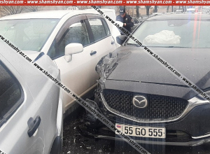 ԱՄՆ դեսպանատան մոտ 3 մեքենա է բախվել. վիրավորը զինծառայող է.shamshyan.com