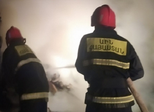 Թեղուտում անասնագոմ է այրվում. ներսում խոշոր եղջերավորներ կենդանիներ կան