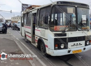 Բախվել են Մասիս-Երևան երթուղին սպասարկող ՊԱԶ ավտոբուսն ու Ford Transit-ը