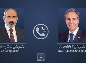 Пашинян провёл телефонный разговор с госсекретарем США Энтони Блинкеном