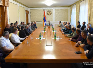 Արցախի հանրապետության նախագահն ընդունել է մի խումբ կամավորականների