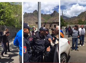 В Алаверди перекрыли межгосударственную дорогу М6