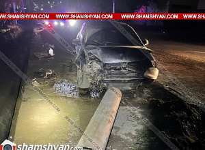 Արարատի մարզի բնակիչը ավտոմեքենայով բախվել է ավազե թմբին, կա վիրավոր․ Shamshyan.com