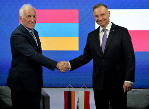 Президент Ваагн Хачатурян встретился с президентом Польши Анджеем Дудой