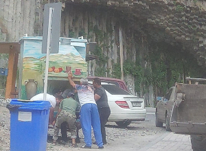 Քարերի սիմֆոնիա հուշարձանի տարածքում տեղադրված կառույցն ապամոնտաժվել է