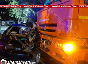 Երևանում բախվել են աղբատար КАМАЗ-ն ու Nissan-ը․ կա վիրավոր․ Shamshyan.com