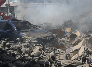 Սուրմալուի պայթյունից վնասված մեքենաները