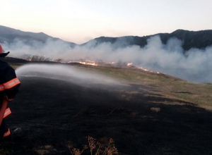 Օձուն-Ստեփանավան ճանապարհի սկզբնամասում այրվել է խոտածածկ տարածք