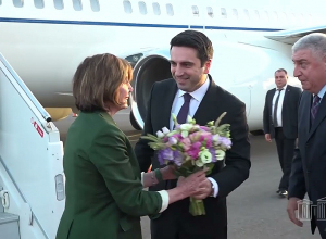 Speaker of the U.S. House of Representatives Nancy Pelosi Arrives in Yerevan