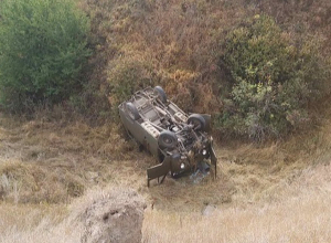 Թռչկանի ջրվեժ տանող ճանապարհին ավտոմեքենան գլխվայր շուռ է եկել