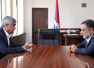 Ռուբեն Վարդանյանը հանդիպել է Արցախի Անվտանգության խորհրդի քարտուղար Վիտալի Բալասանյանի հետ