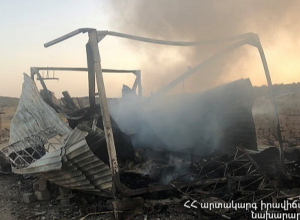 Աշտարակ քաղաքի քարի հանքում այրվել են վագոն-տնակներ